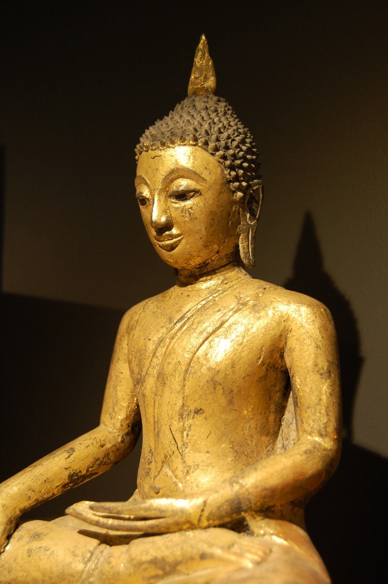 Early C20th Birman Style Burmese Wooden Buddha - BARNBURY