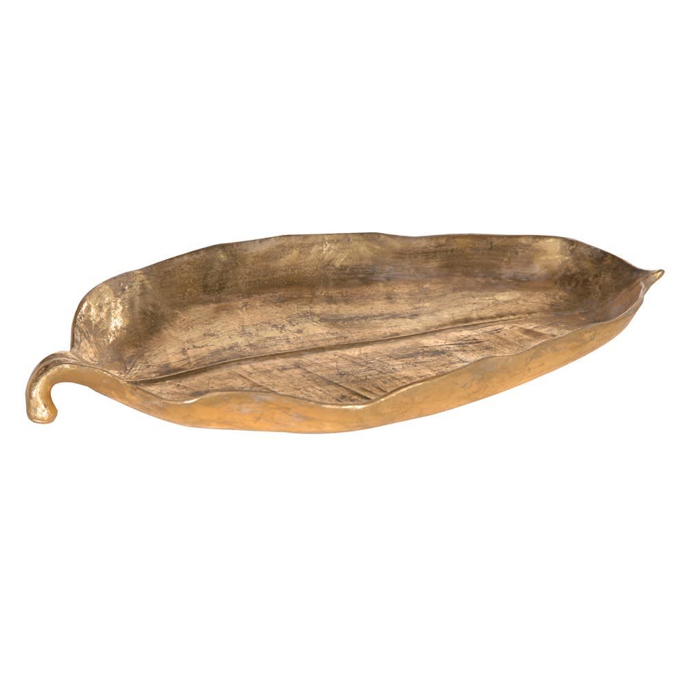 Gilded Hosta Leaf Tray - BARNBURY