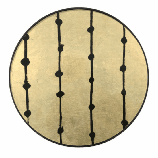 Gold leaf and Brown Beads Decorative Tray - BARNBURY
