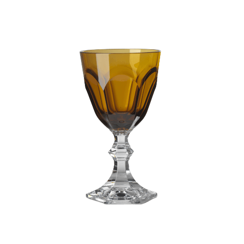 Mario Luca Giusti Dolce Vita Water Glass - Amber Synthetic Crystal Glass Mario Luca Giusti 