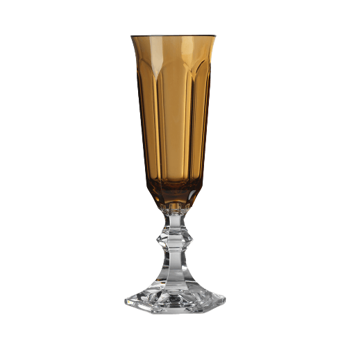 Mario Luca Giusti Dolce Vita Flute - Amber Synthetic Crystal Glass Mario Luca Giusti 