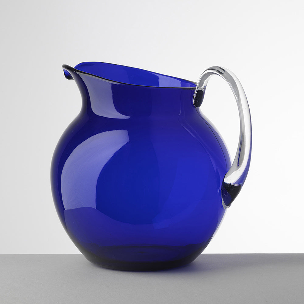 Mario Luca Giusti Royal Blue Palla Pitcher Synthetic Crystal Glass Mario Luca Giusti 