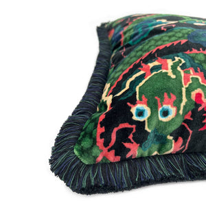 Green Dragon Velvet Cushion - Barnbury