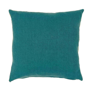 Teal/Pea linen cushion - Barnbury