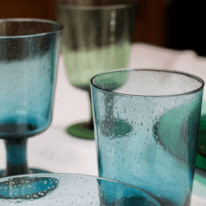Mineral Blue Handmade Glass Tumbler - Barnbury