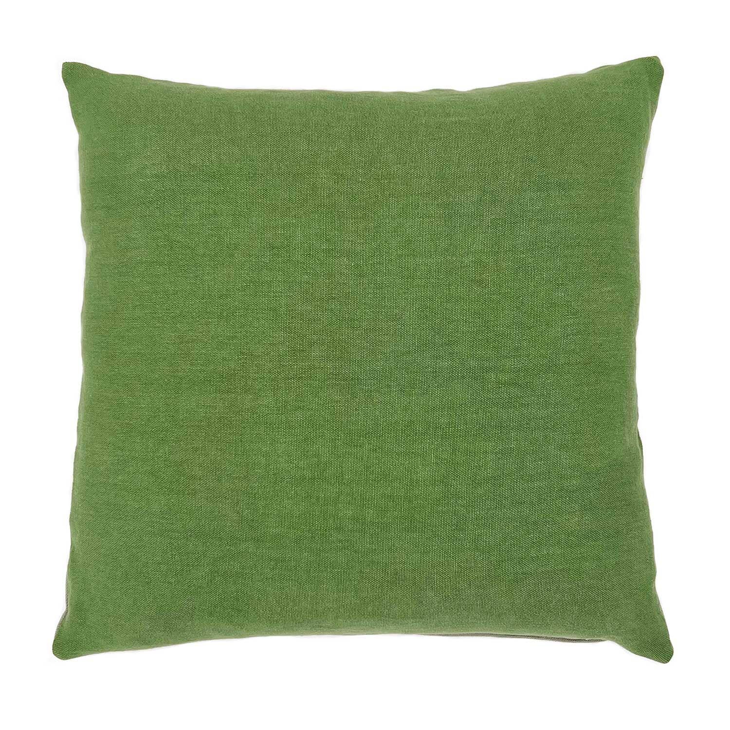 Pea/Sage linen cushion
