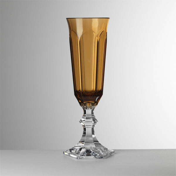 Mario Luca Giusti Dolce Vita Flute - Amber Synthetic Crystal Glass Mario Luca Giusti 