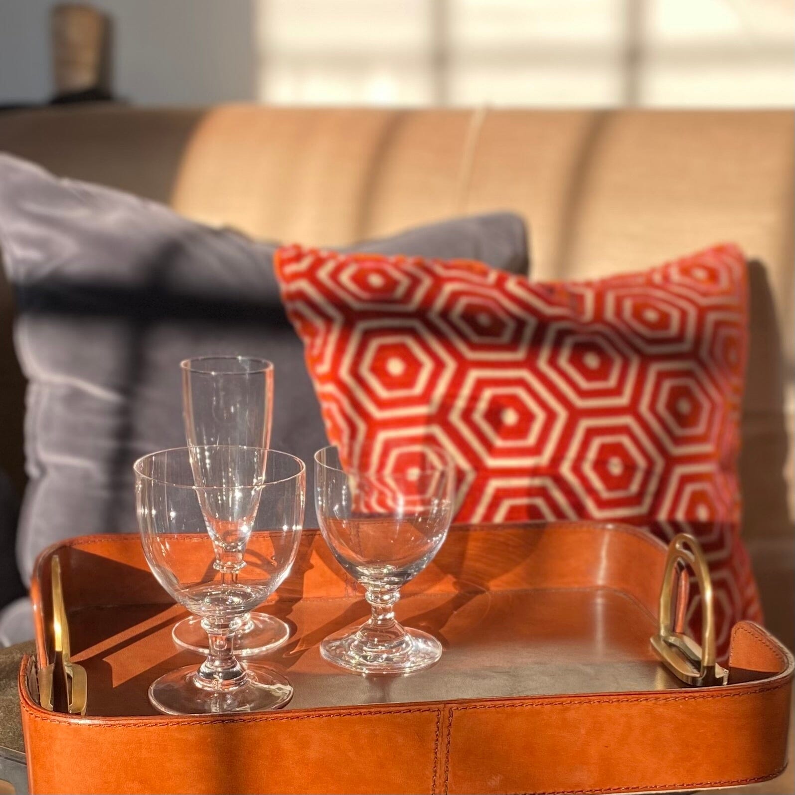 Marlborough Leather Tray - BARNBURY