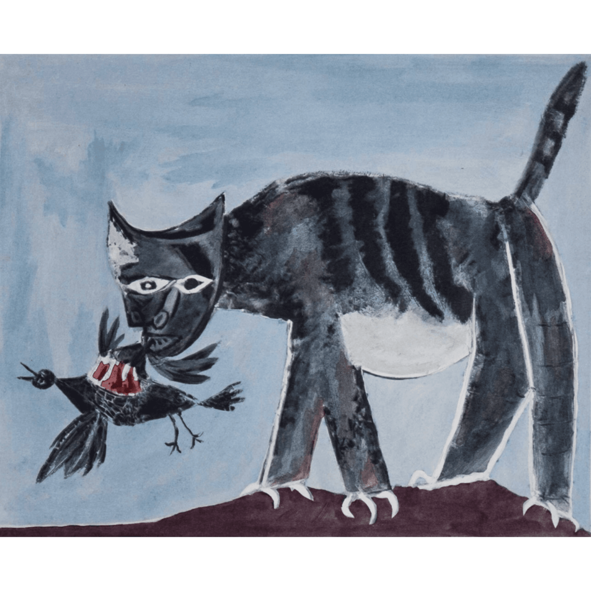 Pablo Picasso Gatto che addenta un uccello - BARNBURY
