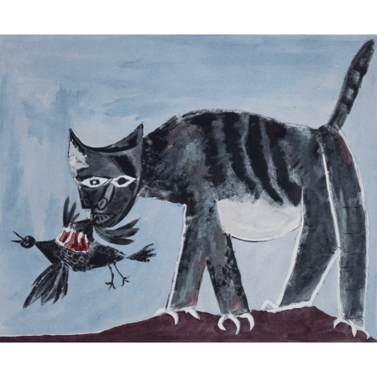 Pablo Picasso Gatto che addenta un uccello - BARNBURY