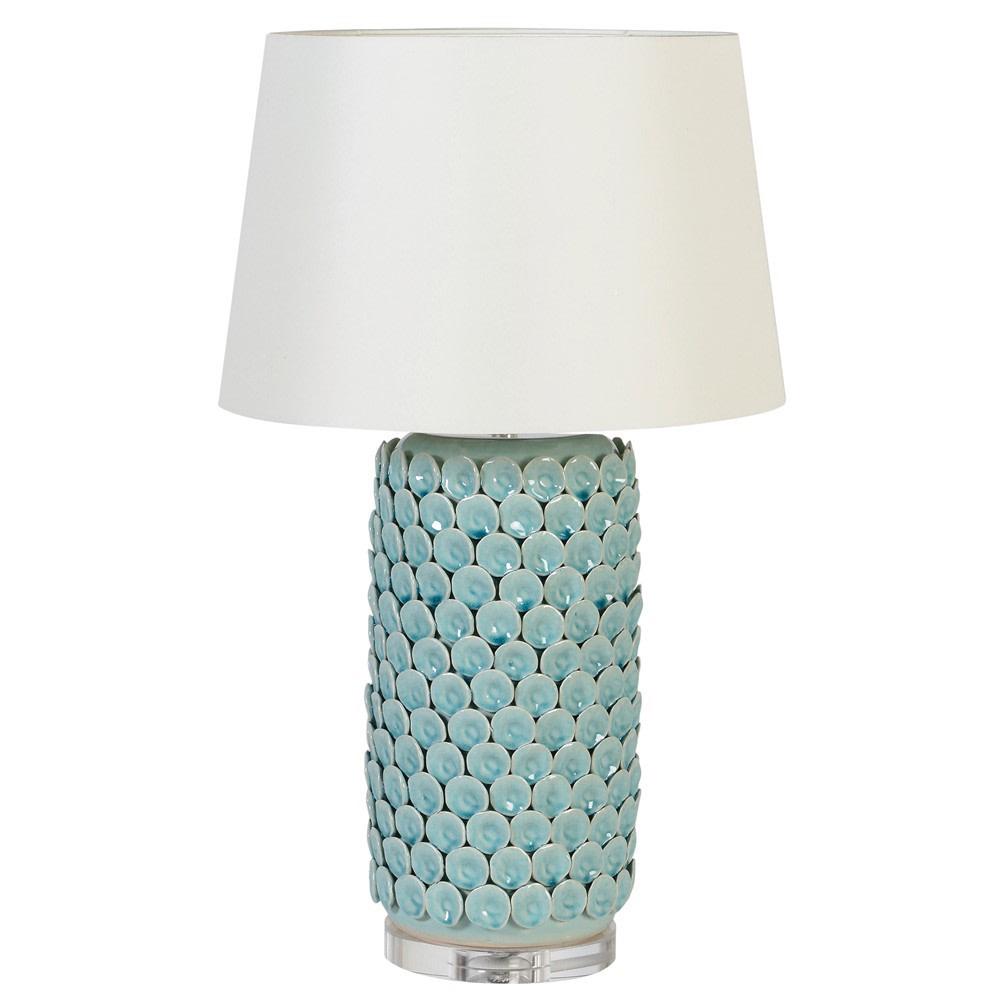 Portofino Lamp Base with Cotton Shade - BARNBURY
