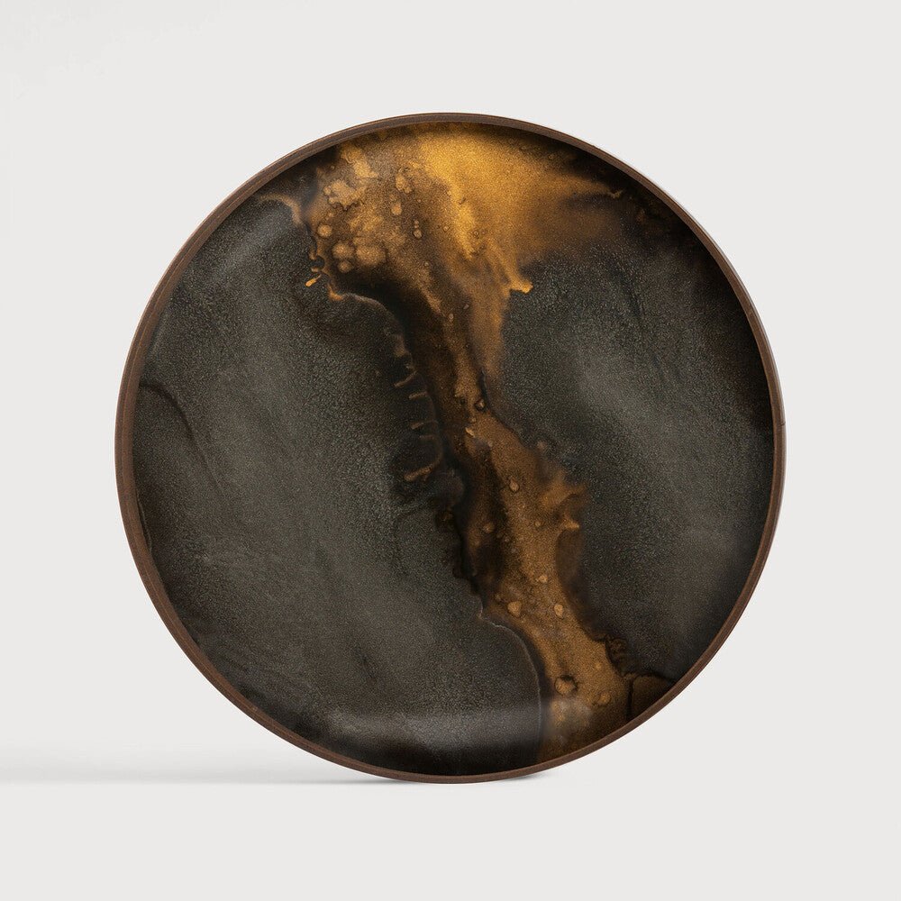 Round Bronze Organic Valet Tray - BARNBURY