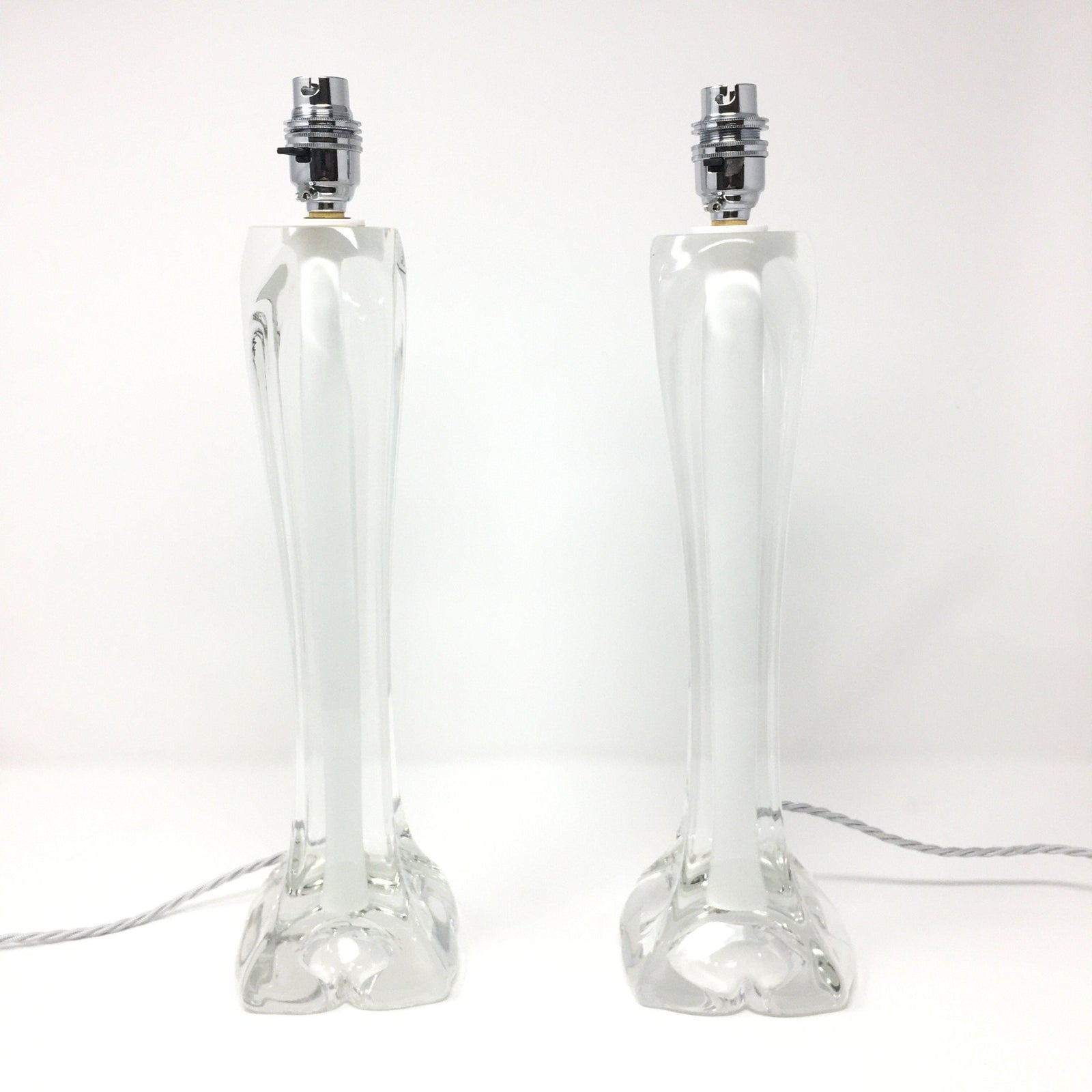 Two 1950's Paul Kedelv for Flygsfors Glass Lamps - BARNBURY