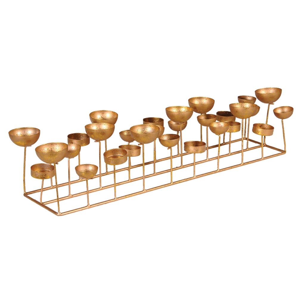 Winchester Aged Gold T - light Holder - BARNBURY